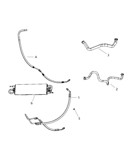 2010 Dodge Challenger Hose Power Steering Return Diagram for 4895769AB