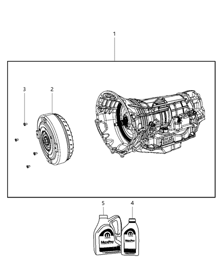 2009 Jeep Wrangler Transmission / Transaxle Assembly of Automatic Transmission Diagram 2 - Thumbnail