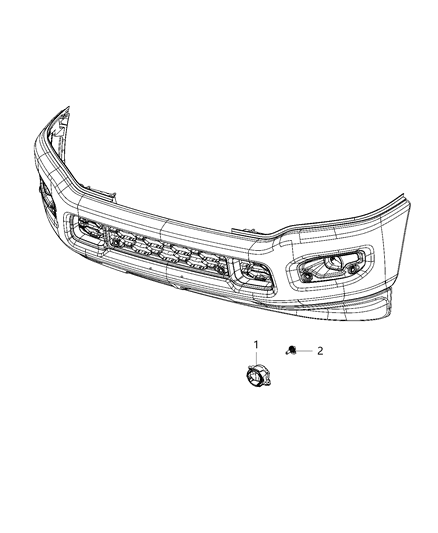 2020 Ram 3500 Cab Chassis Lamps, Front Diagram 1 - Thumbnail