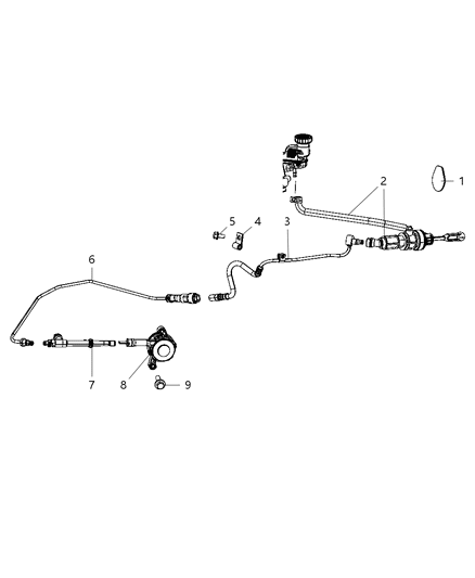 2007 Jeep Compass Actuator Hydraulic Clutch Diagram for 5106043AA