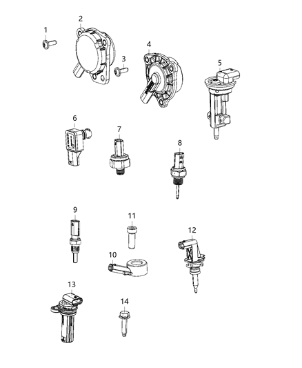 2021 Jeep Gladiator Sensors, Engine Diagram 2 - Thumbnail
