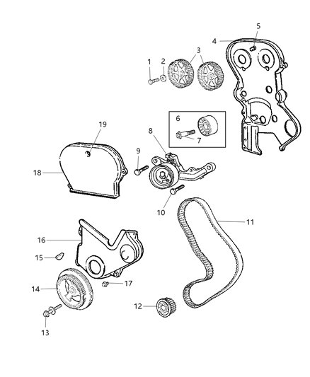 2003 Dodge Neon Timing Belt & Cover Diagram 2 - Thumbnail