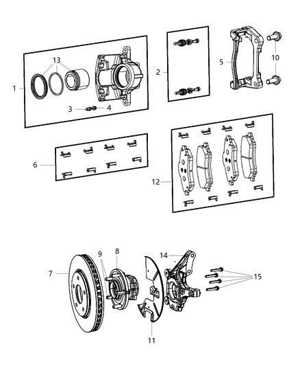 2011 Chrysler Town & Country Rotor Brake Front Diagram for 4779783AA