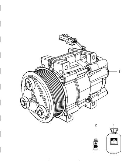 2009 Dodge Ram 3500 Pickup A/C Compressor Diagram