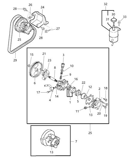 1999 Chrysler Sebring Coupe Power Steering Pump Diagram 1 - Thumbnail