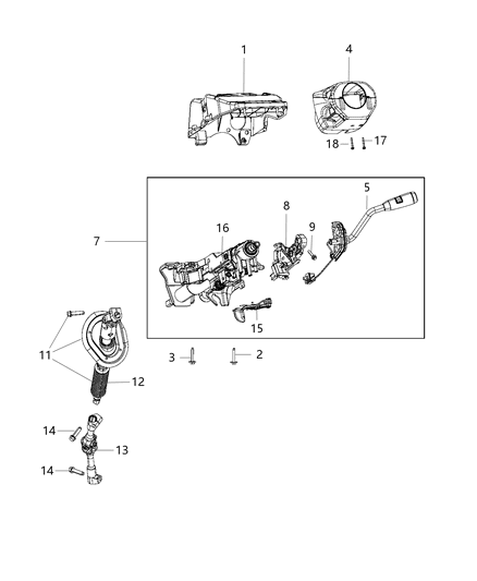 2017 Ram 2500 Shift Lever Diagram for 6GD79SZ0AA