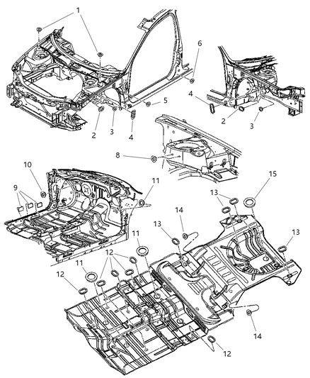 2005 Dodge Stratus Plug Dash Panel Diagram for 4578139AA