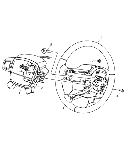2005 Jeep Grand Cherokee Wheel Steering Diagram for 5HM76BD5AB