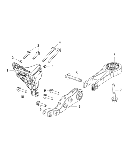 2017 Ram ProMaster 2500 Engine Mounting Rear Diagram 1 - Thumbnail