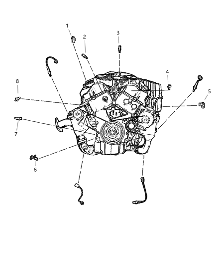 2005 Dodge Magnum Sensors - Engine Diagram 2 - Thumbnail