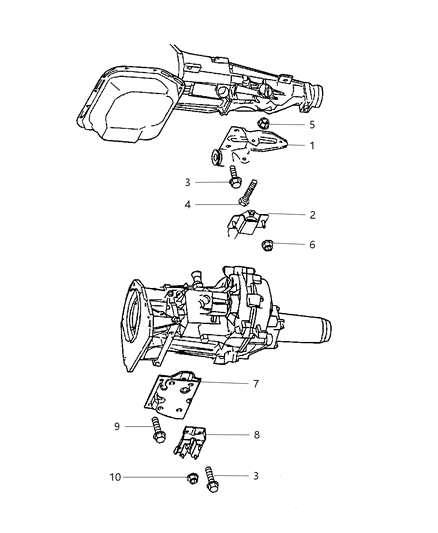 2000 Dodge Durango Engine Mounting, Rear Diagram 1 - Thumbnail
