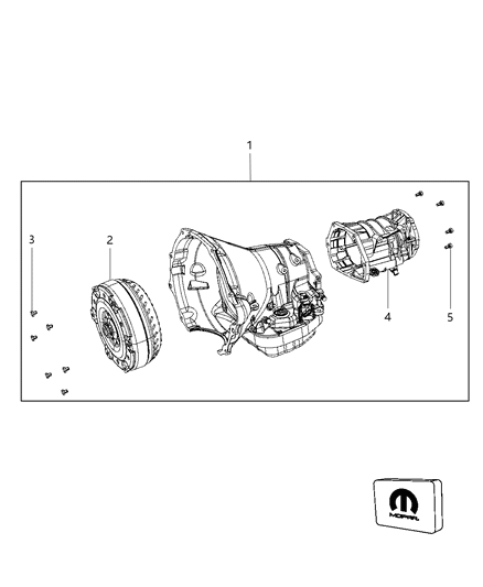 2008 Dodge Ram 2500 Transmission Package Diagram for RL159974AB