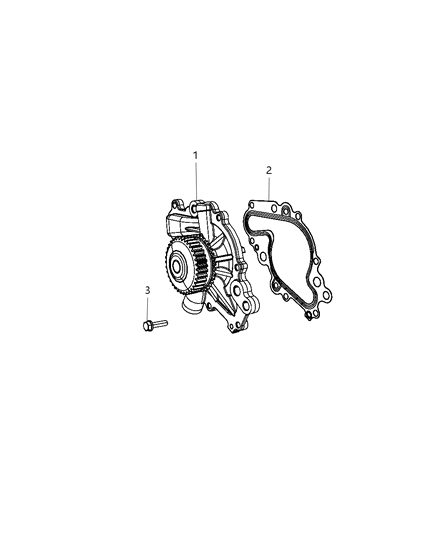 2010 Chrysler Sebring Water Pump & Related Parts Diagram 3 - Thumbnail