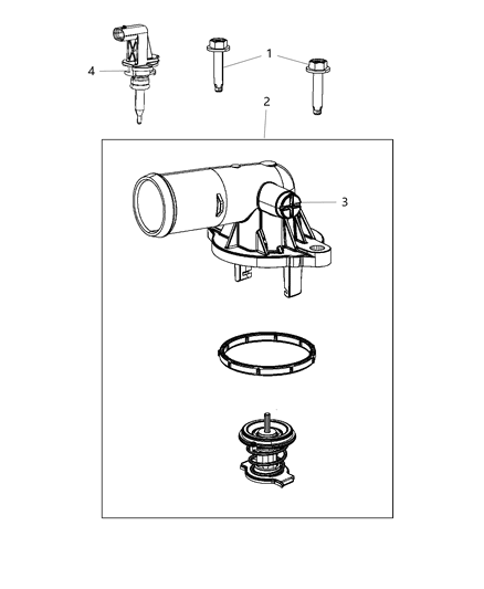 2020 Ram 1500 New Style Thermostat & Related Parts Diagram 2 - Thumbnail