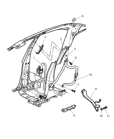 2003 Dodge Stratus Adjust Knob Diagram for 4649106AA