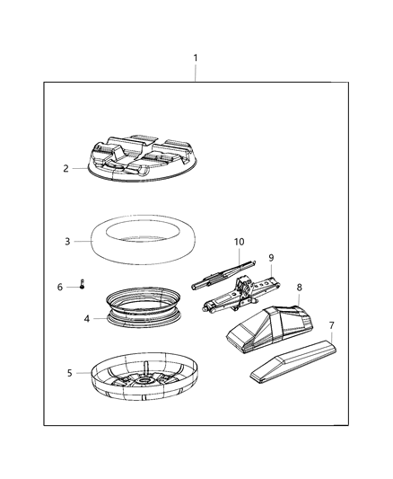 2019 Dodge Grand Caravan Handle Diagram for 5109541AA