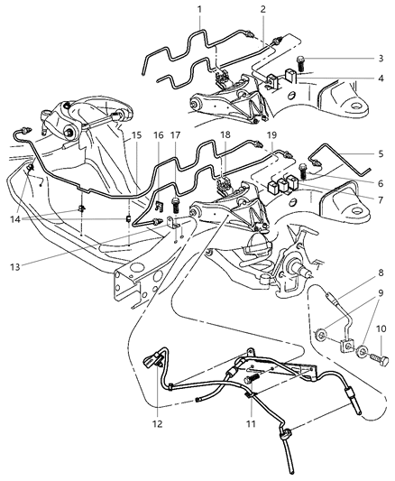 2001 Dodge Durango Fastener Push Pin Diagram for 6506426AA