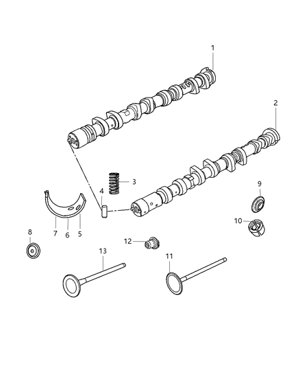 2010 Dodge Caliber Camshaft & Valvetrain Diagram 4 - Thumbnail