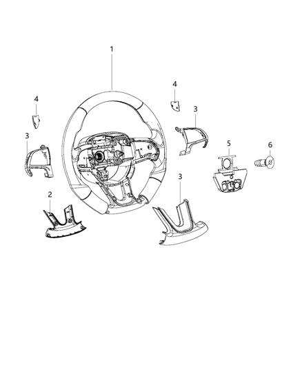 2020 Dodge Durango Steering Wheel Assembly Diagram 1 - Thumbnail