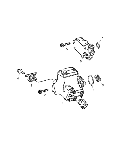 2003 Dodge Sprinter 2500 Pump Injection Diagram for 5136012AA
