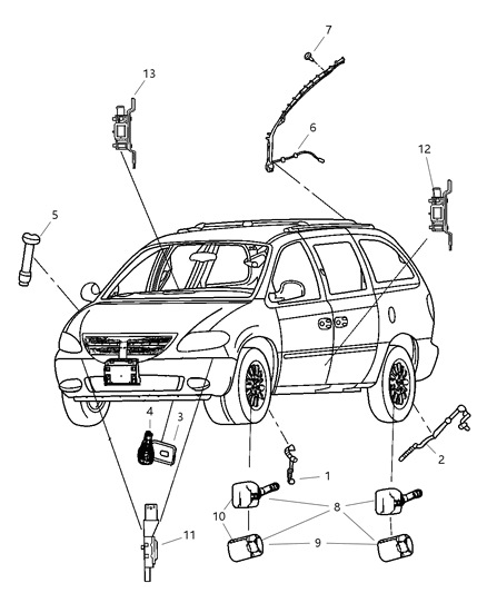 2006 Dodge Caravan Ambient Temperature Sensor Diagram for 4685819AC