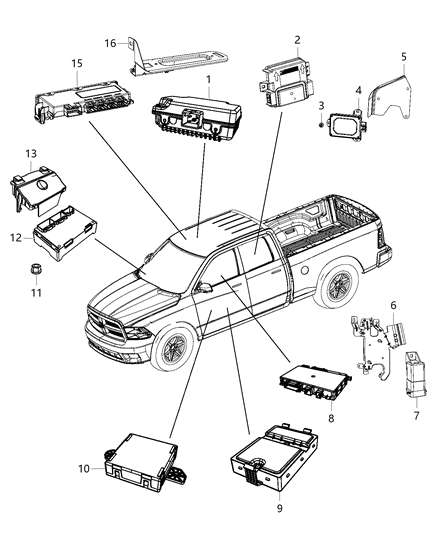2015 Ram 1500 Module Heater Control Diagram for 68158081AB