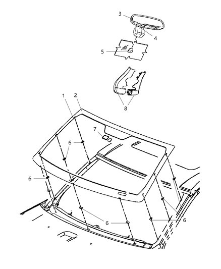 2011 Jeep Grand Cherokee Cover Mirror Diagram for 5182604AA