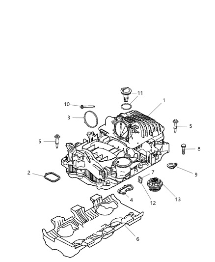 2008 Dodge Durango Intake Manifold Diagram 3 - Thumbnail