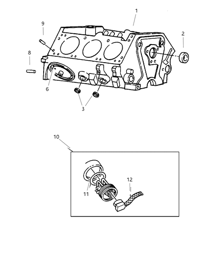 1999 Dodge Durango Cylinder Block Diagram 1 - Thumbnail