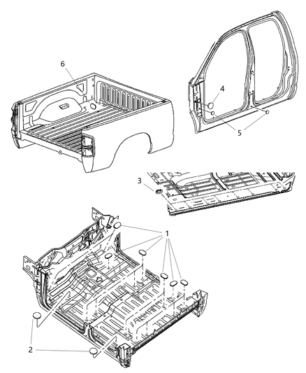 2007 Dodge Ram 3500 Pickup Plugs - Quad & Mega Cabs Diagram