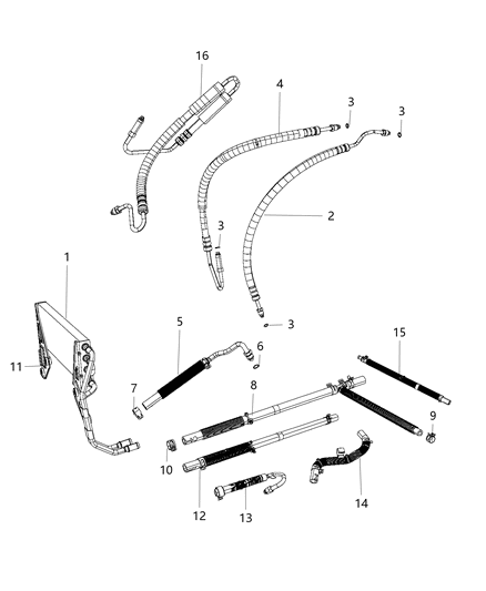 2018 Ram 2500 Power Steering Hose Diagram 1 - Thumbnail