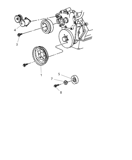 1999 Dodge Ram Wagon Drive Pulleys Diagram
