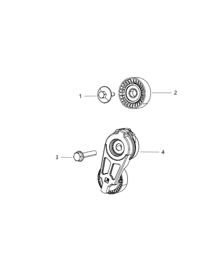 2014 Ram 3500 Cab Chassis Pulley & Related Parts Diagram 1 - Thumbnail