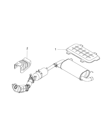 2020 Ram ProMaster 2500 Exhaust System Heat Shield Diagram 2 - Thumbnail