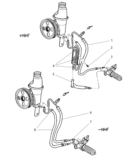 2002 Dodge Durango Power Steering Hoses Diagram 1 - Thumbnail