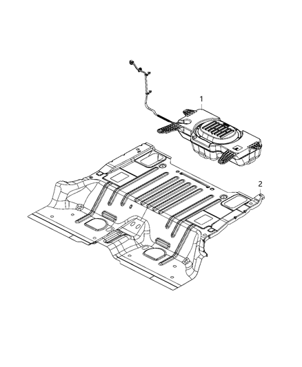 2021 Jeep Wrangler Speakers, Amplifier And Sub Woofer Diagram 3 - Thumbnail