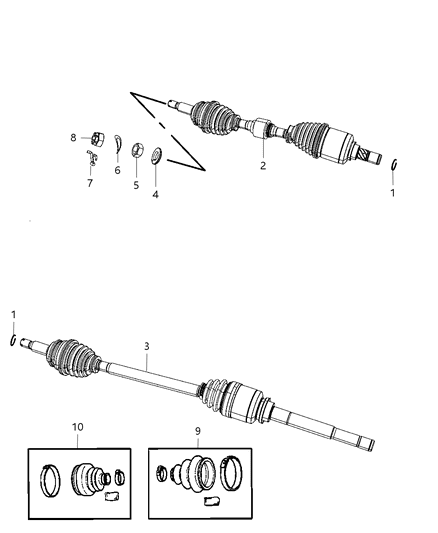 2008 Dodge Caliber Axle Shafts Diagram 1 - Thumbnail