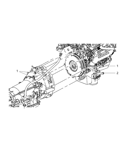 2008 Dodge Nitro Mounting Bolts of Automatic Transmission Diagram 2 - Thumbnail