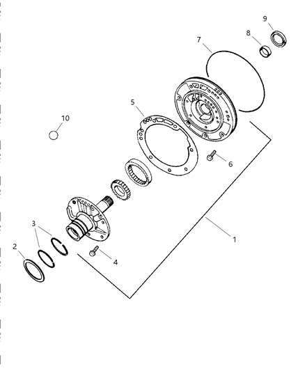 2002 Chrysler Town & Country Seal, Transmission Reaction Shaft Support Ring Diagram for 5212305