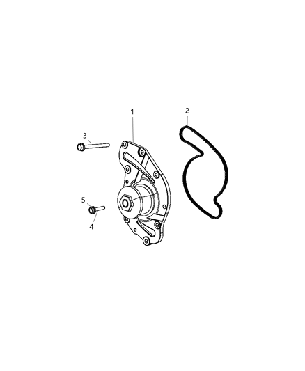 2009 Chrysler Sebring Water Pump & Related Parts Diagram 4 - Thumbnail