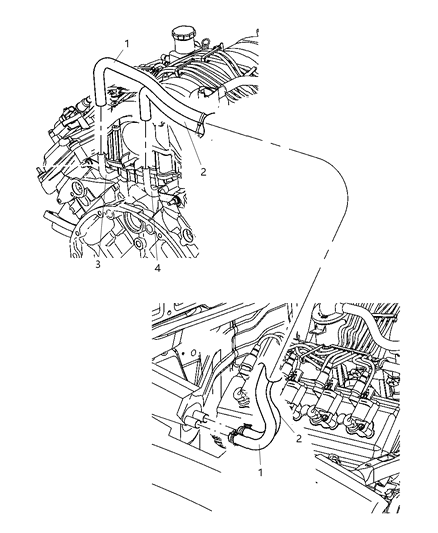 2007 Jeep Grand Cherokee Heater Hoses Diagram 3 - Thumbnail