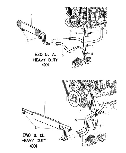 2004 Dodge Ram 2500 Pressure Switch, Front Diagram for 56041335AB