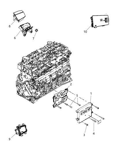 2012 Ram 3500 PCM Diagram for 68089741AA