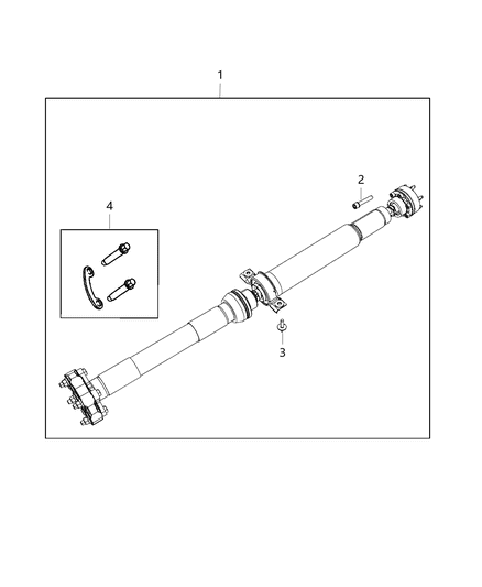 2012 Dodge Durango Shaft - Drive of Rear Axle; Differential And Drive Line Diagram 4 - Thumbnail