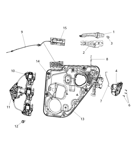 2020 Jeep Grand Cherokee Link, Rear Outer Passenger Side Diagram for 55113500AC