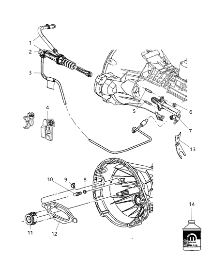 2011 Jeep Wrangler Flex Hose Diagram for 52060477AE