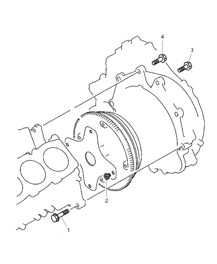 2005 Chrysler Sebring Coupe Transaxle Mounting of Automatic Transmission Diagram 1 - Thumbnail
