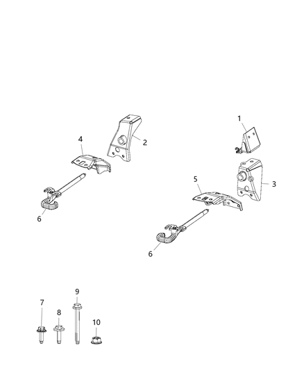 2021 Jeep Compass Tow Hook, Red, Front Passenger Side Diagram for 4787976AA