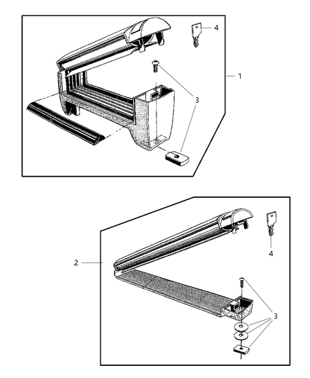2001 Dodge Intrepid Ski Carrier - Roof Mount Diagram 2 - Thumbnail