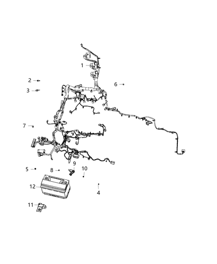 2020 Ram 1500 Classic Wiring, Battery Diagram 1 - Thumbnail
